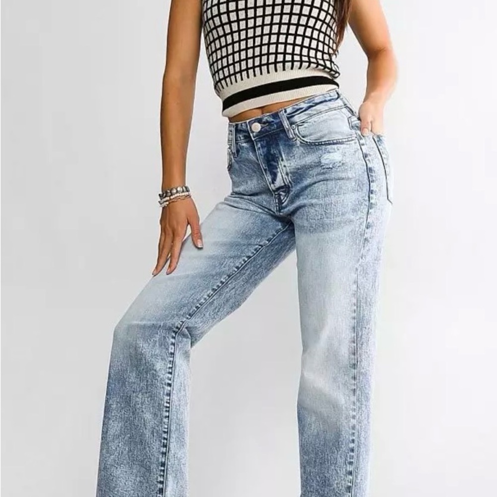 Gilded Intent 90's Split Hem Wide Leg Stretch Jean New w/o tags, retail $70